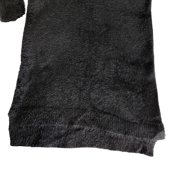 IF IT WERE ME Fuzzy Soft Cozy Black Long Sleeve Sweater Midi Dress Whimsigoth M - Picture 9 of 16